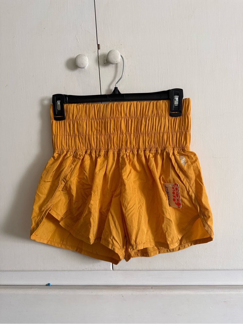Free people High-Waist Smocked Yellow Women’s Shorts